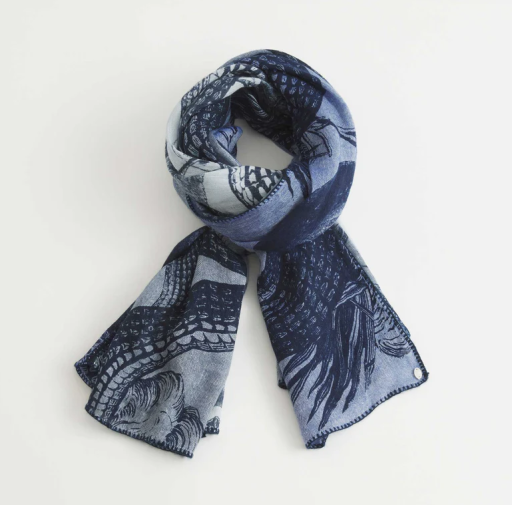 Friendly Hunting - Kashmere Super Patch Tuch Garden Eden Hellblau–Dunkelblau