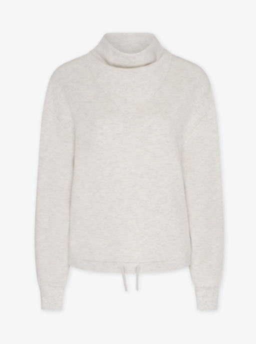 Varley - Sweatshirt mit Wasserfallausschnitt ivory marl