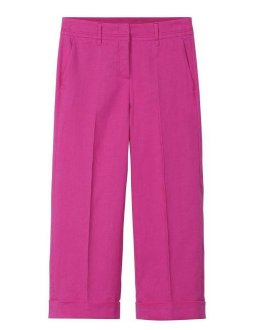 Luisa Cerano - Lange Leinenhose pink