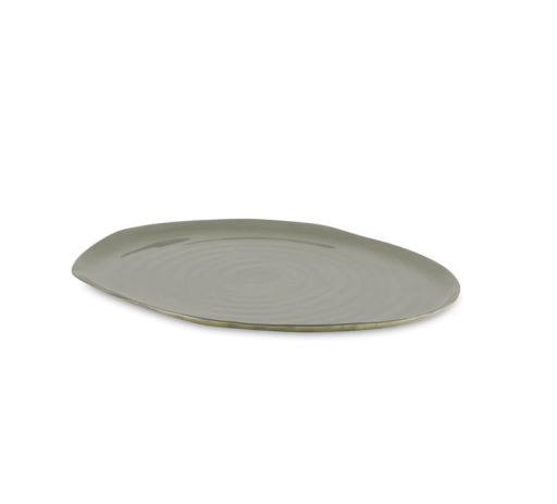 Metall-Tablett grau