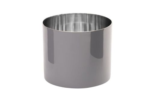 Saigon Windlicht L Emaille-Edelstahlt gray/silber