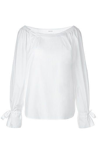 Marc Cain - Schulterfreie Bluse mit Schluppenärmel weiß