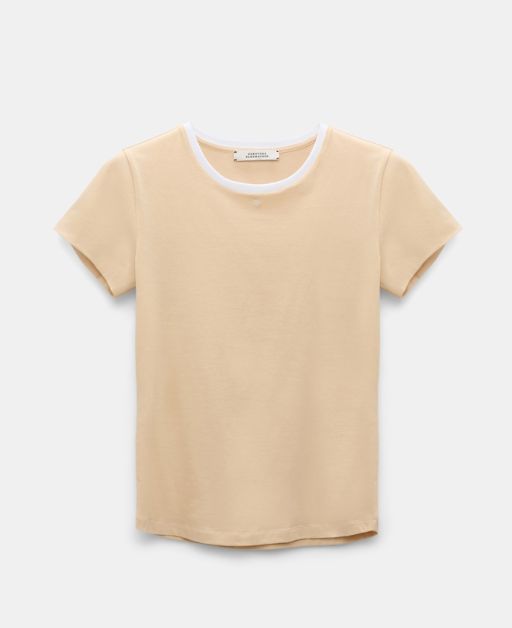 Dorothee Schumacher - Shirt mit kontrastierendes Bündchen camel