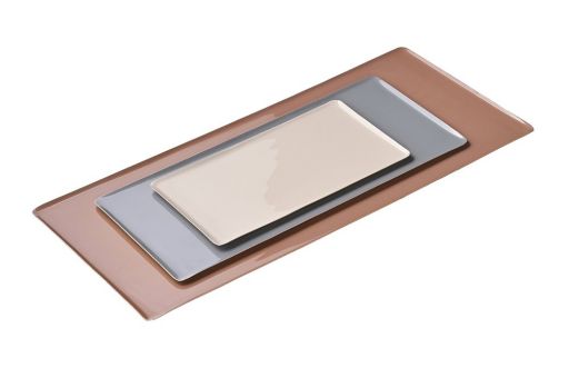 Tablett 3er-Set rouge/ gray/ sandstone