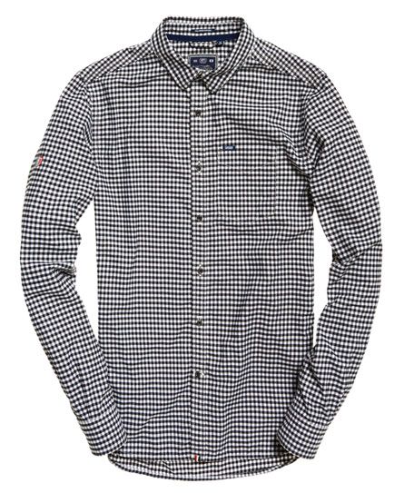 Superdry - Ultimate Oxford Herrenhemd Karo Schwarz- weiss