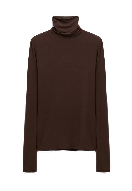 Dorothee Schumacher - Longsleeve mit Rollkragen chocolate