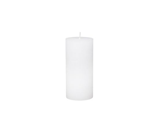 Rustikale Kerze schmal weiss