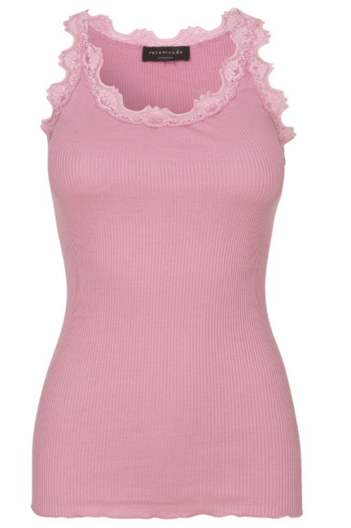 Rosemunde - Top mit Spitze foxglove pink
