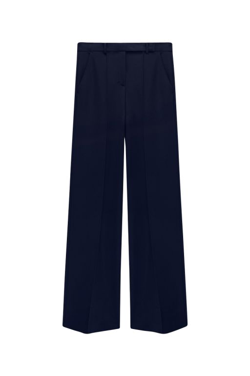 Dorothee Schumacher - Punto Milano Hose mit weitem Bein navy