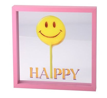 Glasbild Happy