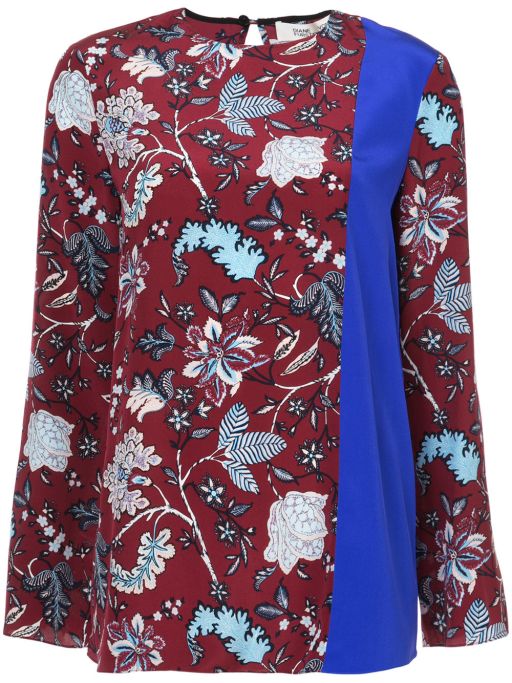 Diane von Furstenberg - Seidenbluse mit Blumenmuster
