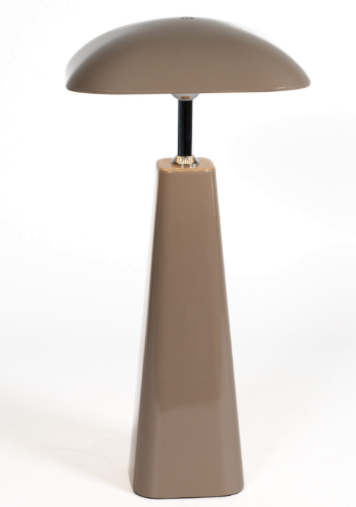 Tischleuchte LED Akku braun