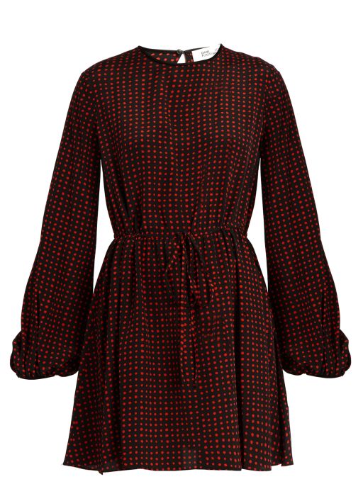 Diane von Fürstenberg - Kleid aus Seide mit roten Tupfen