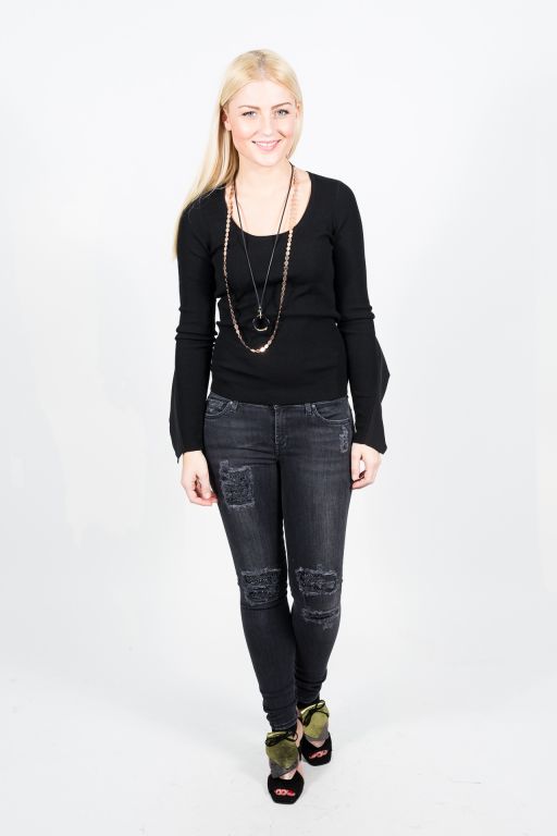 7 For All Mankind - Skinny Ny Black Studs
