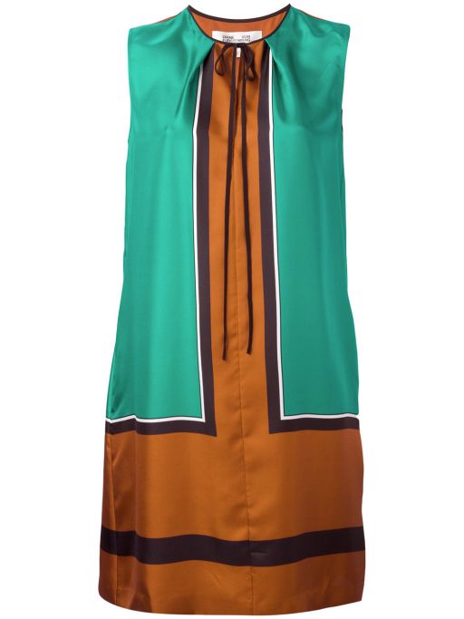 Diane von Fürstenberg - Seiden Kleid im Colour Blocking