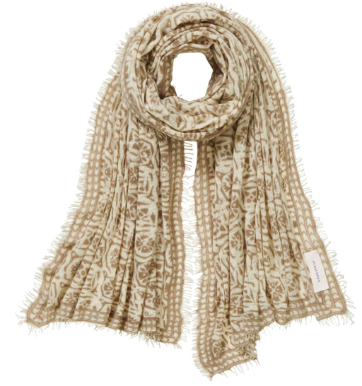 Pur Schoen - Kashmirtuch Kaleidoskop natural kiesel