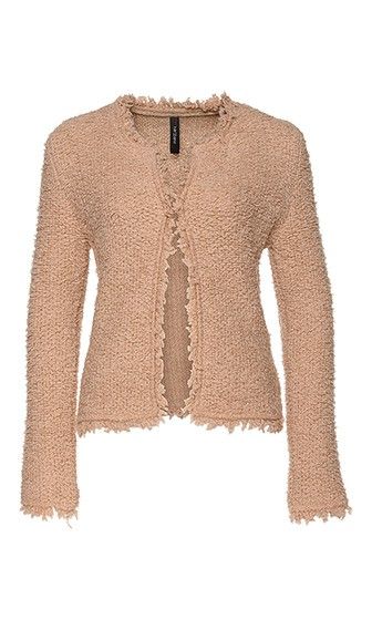 Marc Cain - Edler Strickblazer mit Alpaka Wolle und Fransen an den Kanten