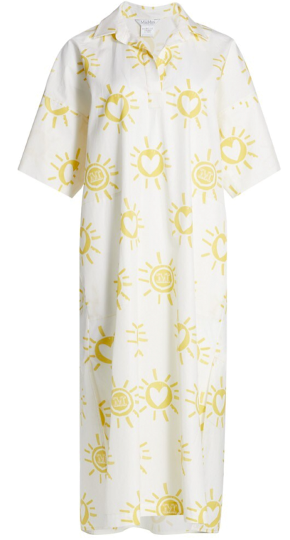 Max Mara - Langes Kleid mit Sonnendruck