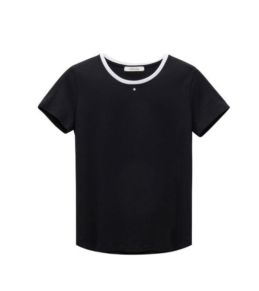 Dorothee Schumacher - Shirt mit kontrastierendes Bündchen black