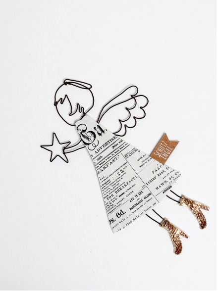 Fliegender SCHUTZENGEL ZEITUNGSDRUCK