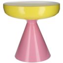 Beistelltisch Girmaud Metall glänzend gelb/rosa Beistelltisch Girmaud Metall glänzend gelb/rosa