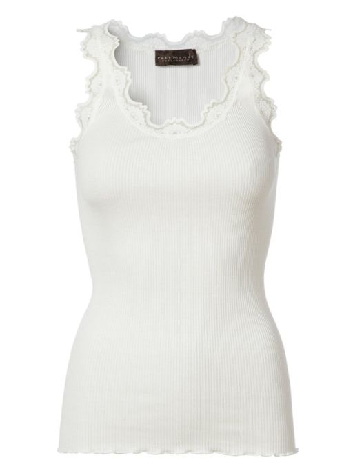 Rosemunde - Top mit Spitze New white