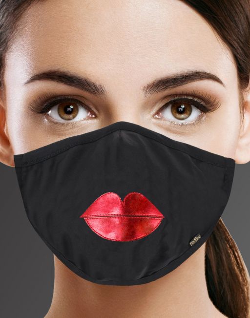 Nil & Mon - Gesichtsmaske Red Lips black
