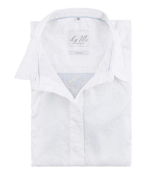 by Mi - Bluse weiss/hellblau, Sweet Bellini