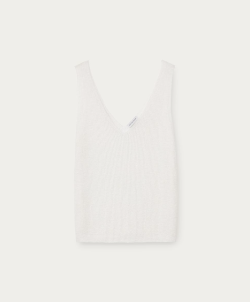 Iris von Arnim - Leichtes Mohair-Ribtop in Weiß