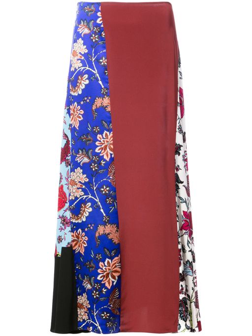 Diane von Furstenberg - Seidenrock in Patchwork Design