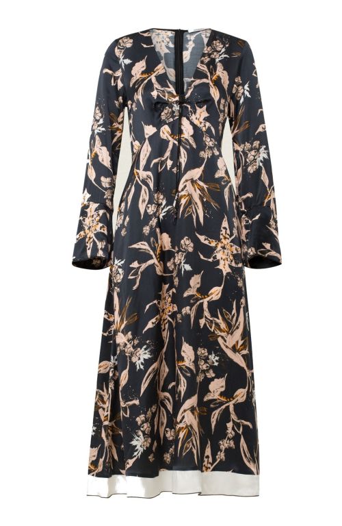 Dorothee Schumacher - Satinkleid mit floralem Druck