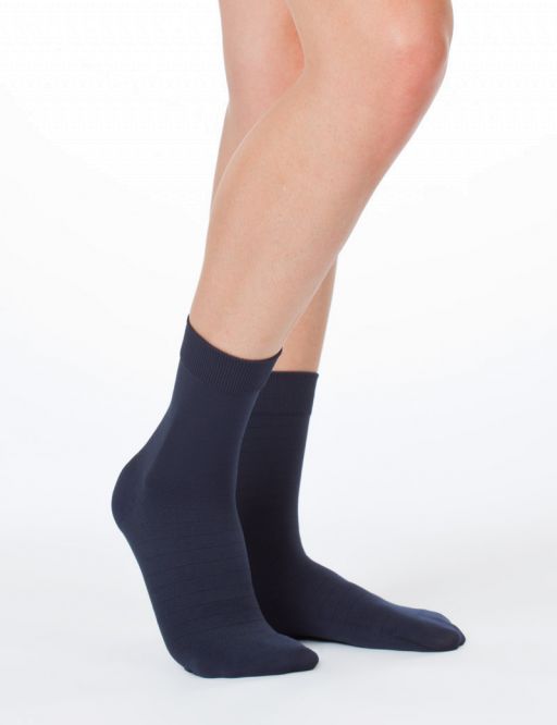 ITEM m6 - Pique Stripe Damensocken marine