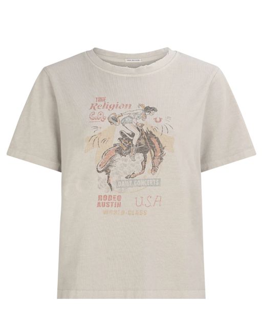True Religion - T-Shirt Crew Rodeo palebeige