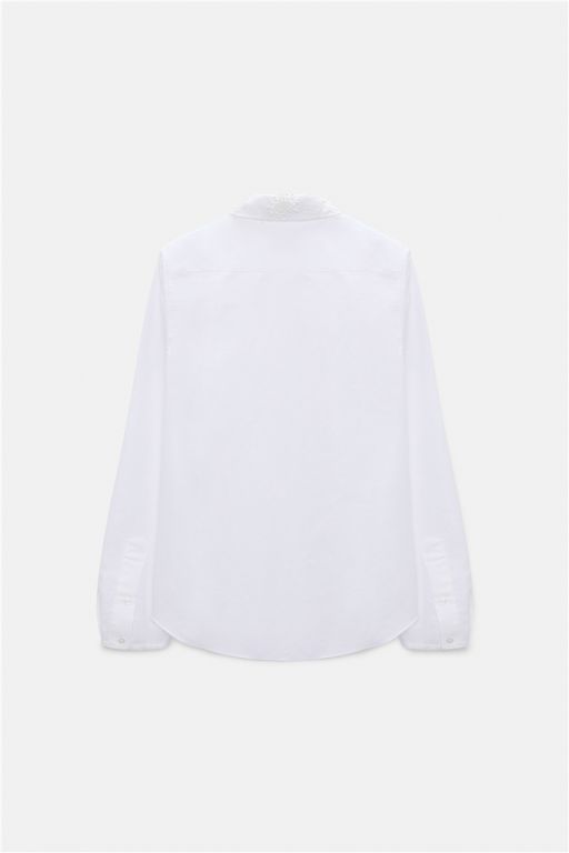 Dorothee Schumacher - Bluse mit Blütenkragen pure white