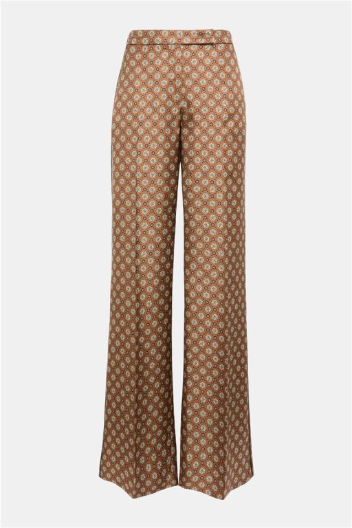 Dorothee Schumacher - Hose aus bedrucktem Seidentwill brown