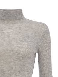 Marc Cain - Schmaler Rollkragen Pullover grau meliert Gr.42