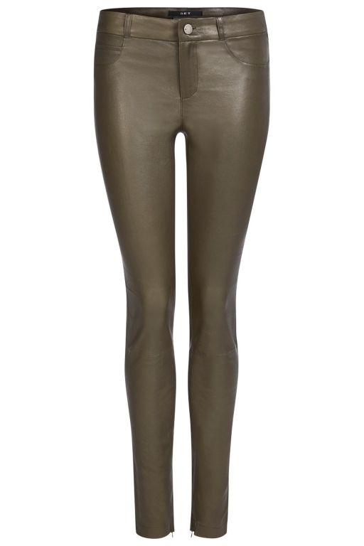 Set - Skinny 5-Pocket Lederhose