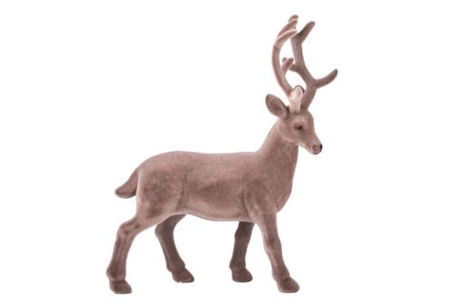 Hirsch geflockt M grau