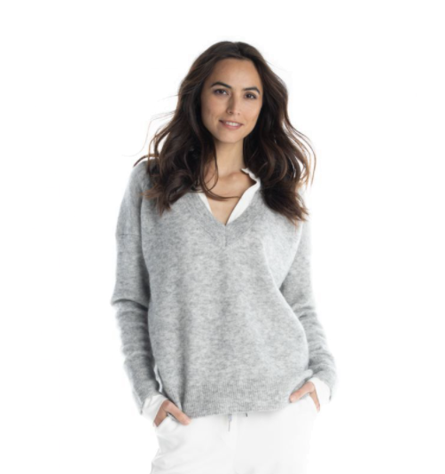 Better Rich - V-Neck Pullover meliert