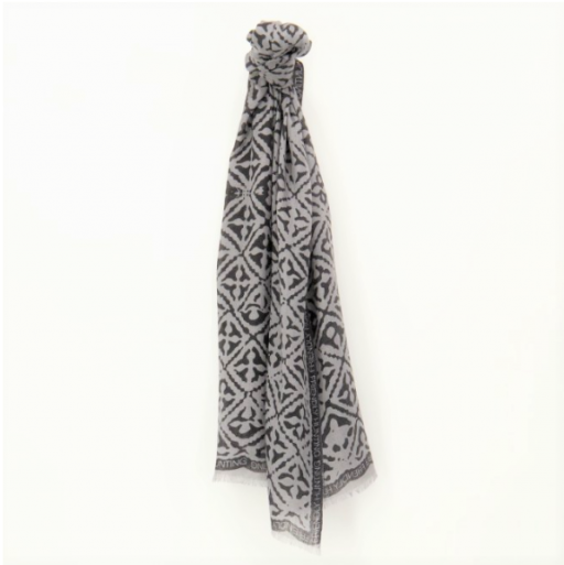 Friendly Hunting - Kashmirtuch Print Eyes of Marrakesh grau