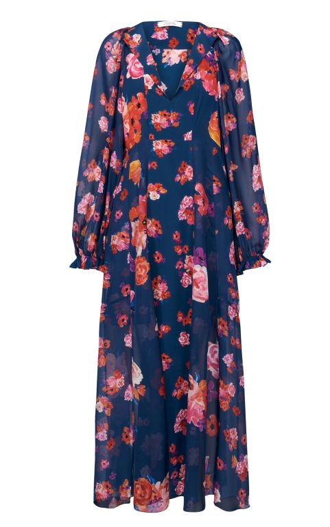 Dorothee Schumacher - Langes Kleid mit floralem Print